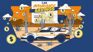 Driver reviewing car insurance policy and comparing quotes to lower premium