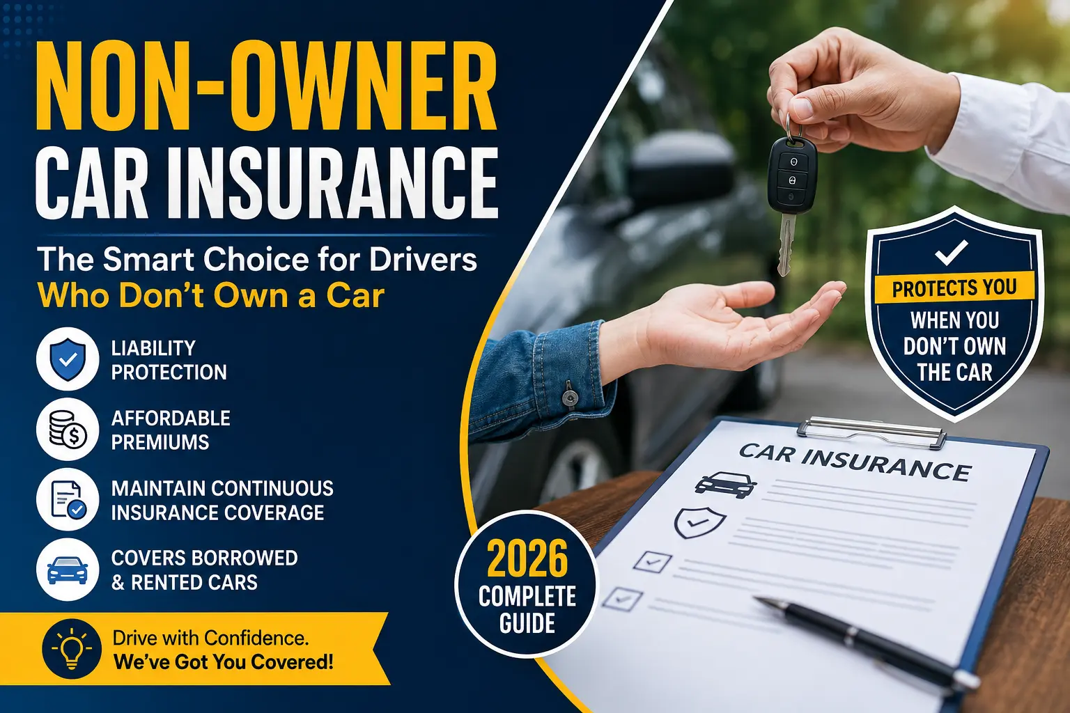 Non-owner car insurance policy comparison for drivers without a vehicle in 2026